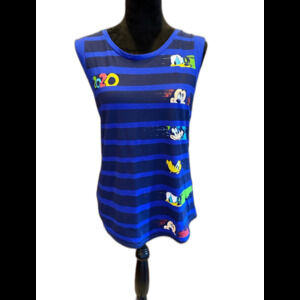 Disneyland T Shirt 2020 Womens Size ? Small Pullover Royal Blue Sleeveless